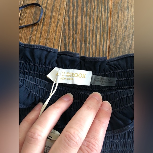 Ramy Brook Women's S Anita Off the Shoulder Dress in Dark Navy -BRAND NEW w/TAGS - Picture 6 of 11